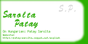 sarolta patay business card